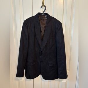 Zara Men’s Black Faux Suede Blazer Size 40